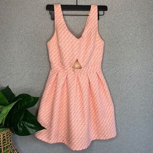 Forever 21 Casual Pink/White Design Dress Size Small